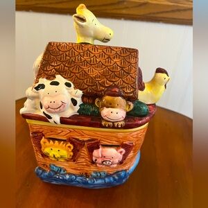 𝅺EXPRESS Ceramic Cookie Candy Jar Biblical 9"x6.5"‎